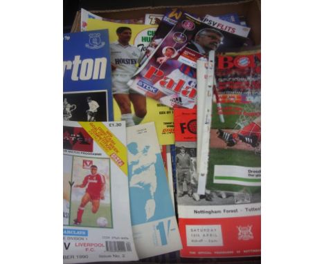 Tottenham Away Football Programmes: Good selection including European Friendly Testimonial League and Cup from the 60s onward