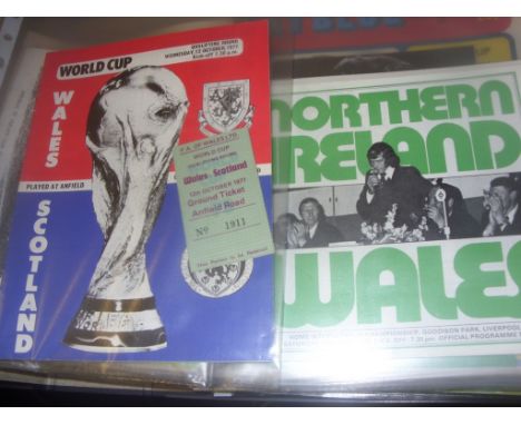 Foreign v Foreign Football Internationals Played in England: Unique collection in two folders containing 50 programmes some w