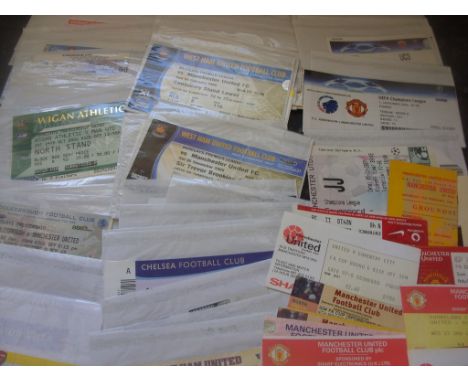 Manchester United Football Ticket Collection: Nearly all away tickets including some in Europe with a small selection of home