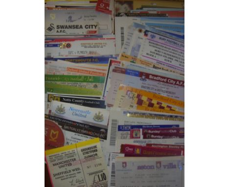 Football Ticket Collection: League + Cup matches from all 4 English divisions. Wide variety. Good. (230)