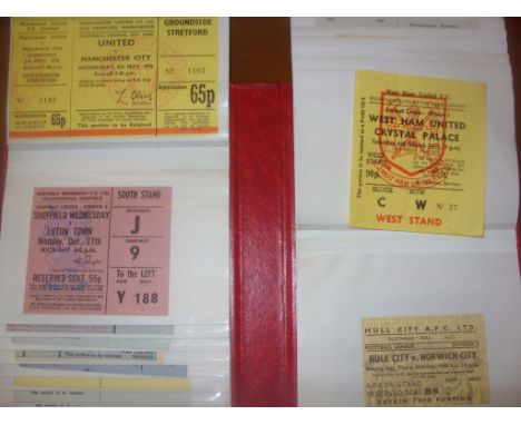 1970s Football Ticket Collection: Both league and cup from different teams but Wolves prominent. Some 60s also housed neatly 