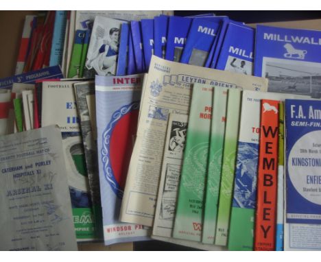 1960s Football Programme Collection: Majority early 1960s including 5 x FA Cup Finals, Arsenal Aways at 60/61 Caterham signed