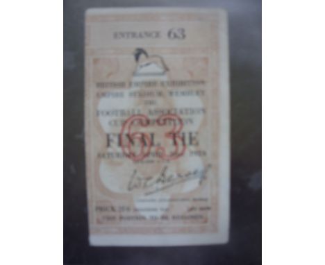 1924 FA Cup Final Football Ticket: Aston Villa v Newcastle United in excellent condition and 100% genuine on the correct pape