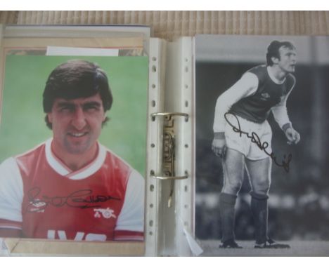 Arsenal Signed Photo Collection: From the 60s onwards on various publications and photos of different sizes. Mostly undedicat