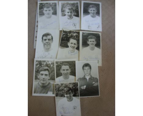 Tottenham Signed Original Postcards: Each one signed in blue biro undedicated. Include Jones Venables Gilzean Robertson Engla