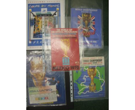 World Cup Final Football Programmes: An original 1966 tournament guide together with a replica final programme. C/W 1970 + 19