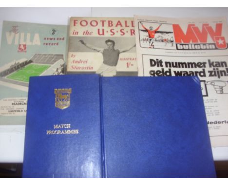 Football Memorabilia Box: Includes Football in the USSR 1958, 56/57 Aston Villa v Man City, Man Utd 1968 Championship Brochur