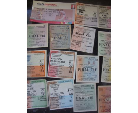 FA Cup Final Football Ticket Collection: Includes 49 53 54 56 57 59 60 61 67 70 72 75 76 79 82 and 2005. All at least good ex