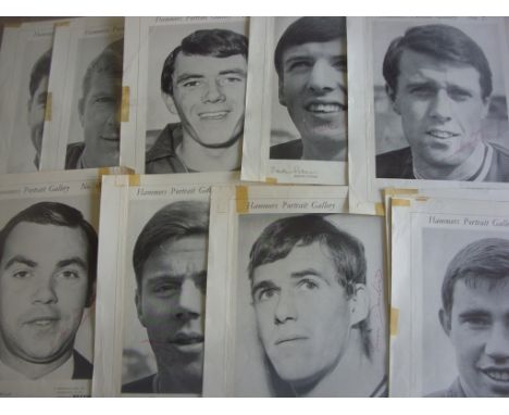 Hammers Portrait Gallery Signed Football Pictures: From the 1960s Newham Recorder series there are 13 black and white portrai