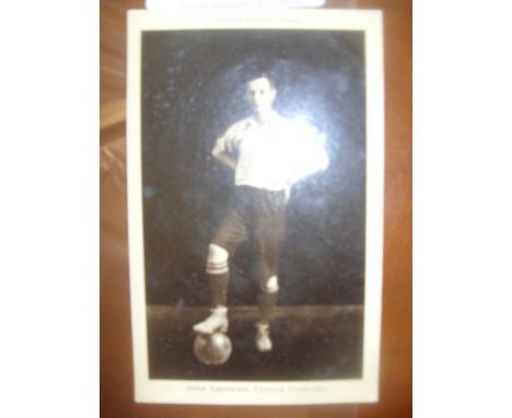 John Cameron Tottenham Football Postcard: Original postcard of the famous Spurs player who scored in the 1901 FA Cup Final re