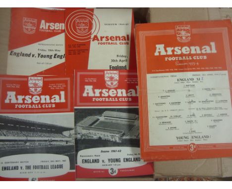 Arsenal Special Match Football Programmes: Lots of Friendlies, Semi Finals, England v Young England and Charity Shields. (50+