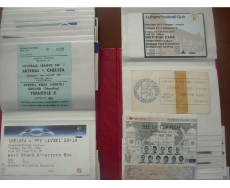 Chelsea Football Ticket Collection: Mainly modern but with Semi Finals from the 60s, Charity Shield, FA Cup finals, Youth Cup