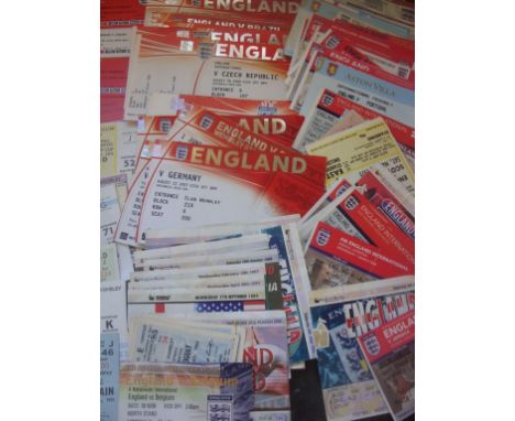 England Home Football Ticket Collection: From the 50s onwards generally in very good condition. High retail value. (105)