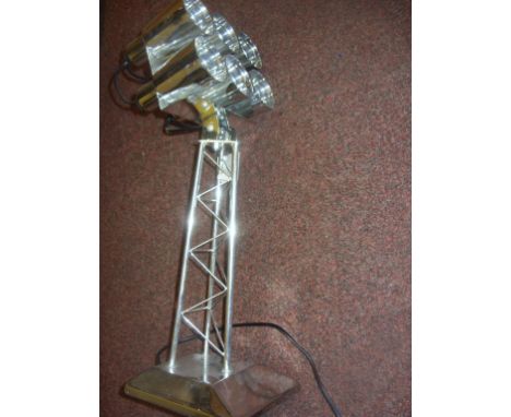 Football Floodlight Novelty Lamp: Realistic looking 20 inch high silver coloured with 6 bulbs. Excellent working order. Must 