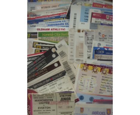 Football Ticket Collection: League + Cup matches from all 4 English divisions. Wide variety. Good. (230)