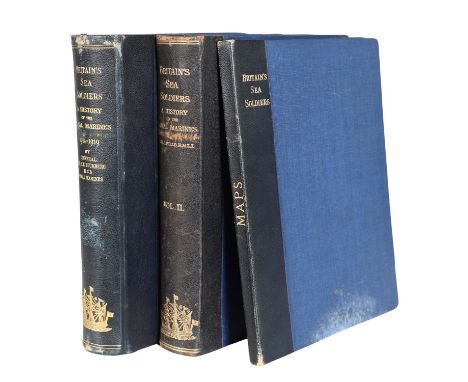 Col. C. Field, R.M.L.I. Britain`s Sea Soldiers, A History of the Royal Marines, 2 Volumes, numerous colour plates, further b/
