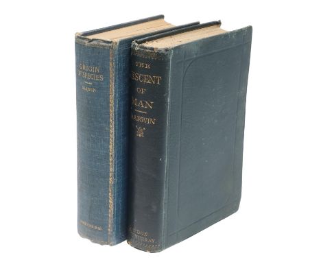 Charles Darwin. The Origin of Species, half-title and title, photographic portrait frontispiece, illustrated by photographs, 