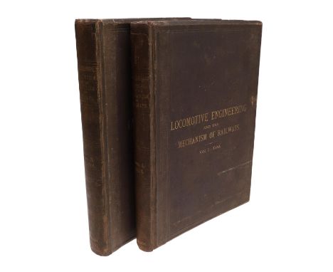 Zerah Colburn. Locomotive Engineering and Mechanism of Railways, 2 volumes, first edition, 64 engraved plates, numerous furth