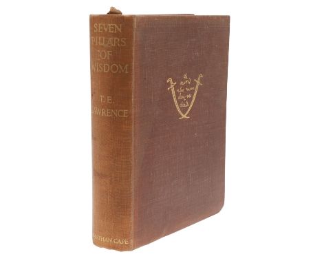T. E. Lawrence. Seven Pillars of Wisdom, first edition, photographic frontispiece, numerous further illustrations, original p