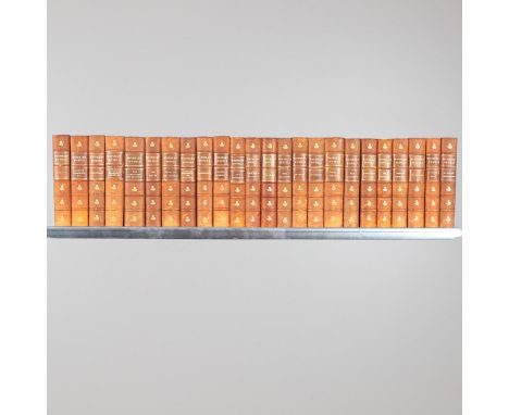 Sir Walter Scott. The Waverley Novels, 24 Volumes, large type border edition, etched frontispieces and plates, contemporary h
