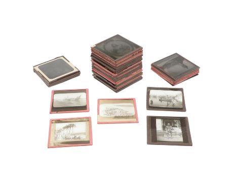 A collection of Magic Lantern Slides, comprising depictions of a travel through the Nile and the Suez Canal, Brighton Pavilio