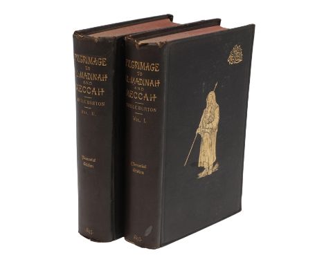Richard F. Burton. Personal Narrative of a Pilgrimage to Al-Madinah &amp; Meccah, 2 volumes, edited by Isabel Burton, half-ti