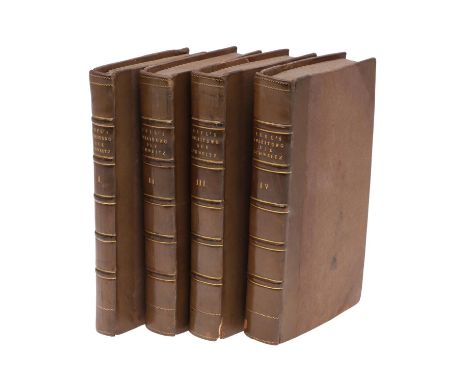 Johann Gottfried Ebel. Anleitung auf die nützlichste und genussvollste Art die Schweitz zu bereisen, 4 volumes, folding engra