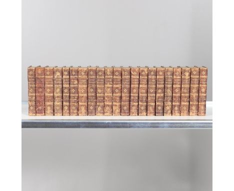 Anon. The Modern Traveller, 21 volumes, numerous folding maps and illustrations throughout, contemporary half calf, London: J