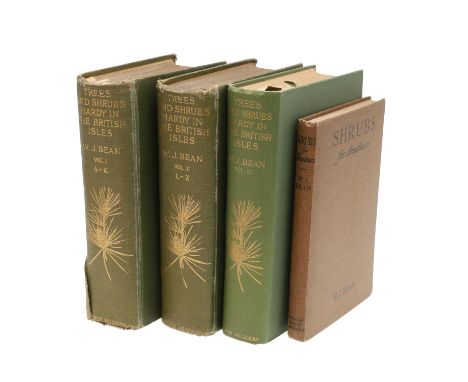 W. J. Bean. Trees and Shrubs Hardy in the British Isles, 3 volumes, second edition, numerous illustrations, original publishe