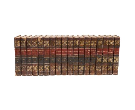 Maria Edgeworth. Tales and Stories, 18 volumes, additional titles and frontispieces, contemporary calf over marbled boards, 8