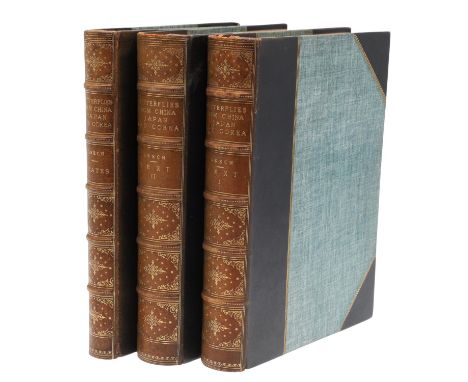 John Henry Leech. The Butterflies from China, Japan, and Corea, 3 volumes, 43 colour plates, colour folding map, further scen