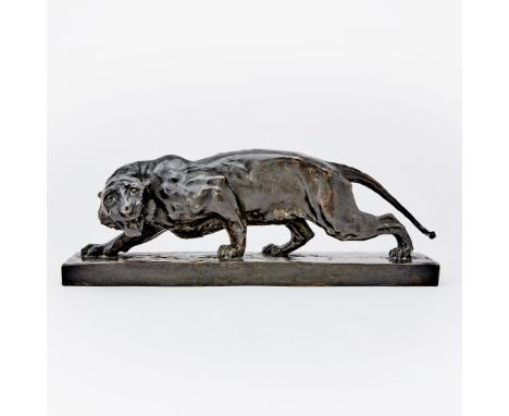 A Prowling Tiger, circa 1913Inscribed Herbert Thomas Dicksee and F. V. Blundstone on the baseCast bronze6 x 16 1/4 x 6 inches