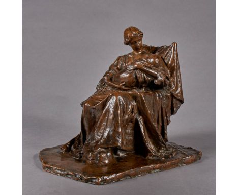 A Young Mother, 1899-1903 Bears signature Bessie Potter/CopyrightedBronze with brown patinaHeight 15 inches (38.1 cm)Provenan