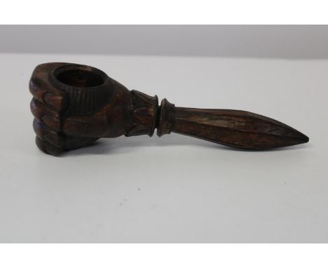 An antique treen nut cracker 
