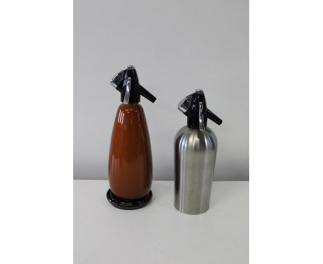Two vintage soda syphons 