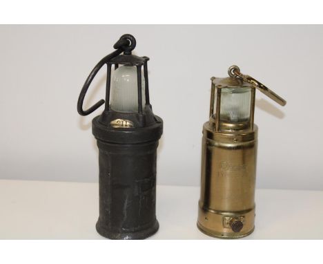 Two vintage colliery mining lamps 