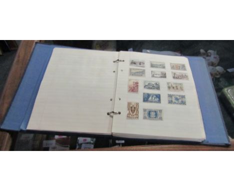 Philately. An album containing GB, Empire and commonwealth, and world stamps, together with envelopes containing loose stamps