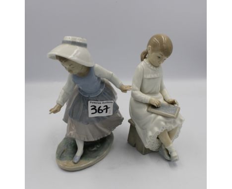 Two Nao girl figurines, height of tallest 19.5cm (2) 