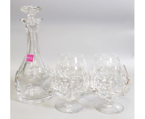 Vintage Atlantis Cut Crystal Glass Wine Decanter With Stopper, Signed, 11  1/4 Tall, Wine Carafe 