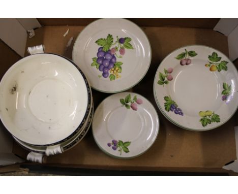 Mixed collection of ceramic items to include Royal Norfolk side and salad plates and matching rimmed soup bowls together with
