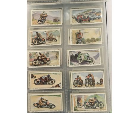 An album containing well presented sets of vintage cigarette cards Ogdenâ€™s Senior Service Gallaher mainly shipping and trai