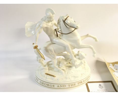 Royal Worcester st George and the dragon figurine. Limited edition 2 of 50. Made on behalf of the royal mind. With certificat