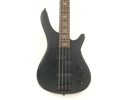 A Stagg BC300 bass guitar in black, no case.