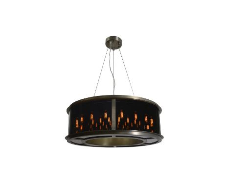 AN INCEPTION ROUND SMALL PENDANT LIGHT  - FLAT BRASS   50cm x 50cm x 27cm    (rrp £5075)