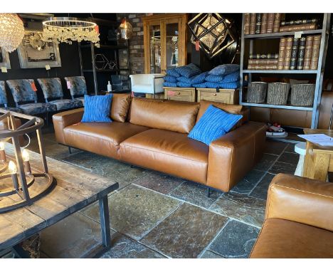 A FONDANT 3 SEATER SOFA - ARIA NUTMEG L250cm x D100cm&nbsp; (rrp £4495)