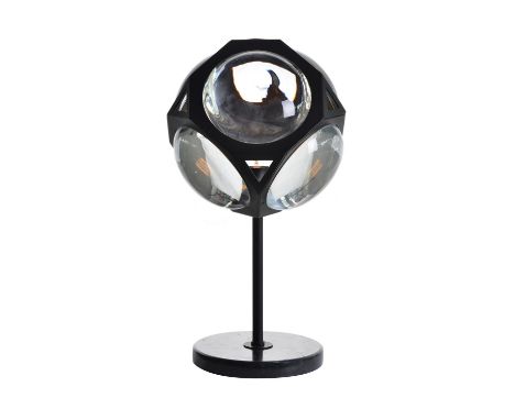 AN IRIS TABLE LAMP - MATT BLACK 33cm x 32cm x 60cm (rrp £2300)&nbsp;EU wired