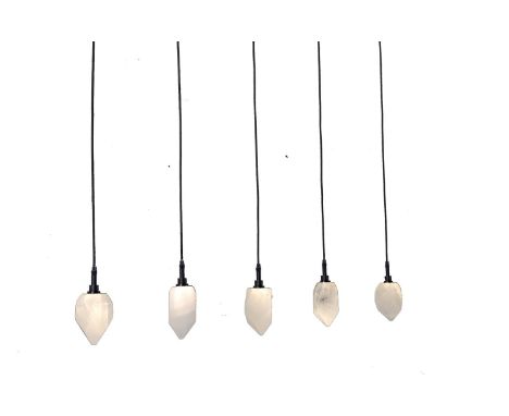 A CALCITE SMALL CLUSTER PENDANT LIGHT - MATT BLACK   52cm x 52cm x 170cm    (rrp £780)