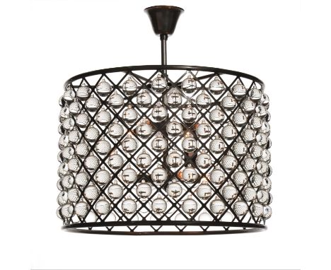 A ZIG ZAG PENDANT LIGHT, MEDIUM - MATT BLACK 73cm x 73cm x 67cm &nbsp;weight 45kg (rrp £3475)