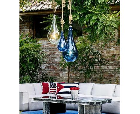 A PHYLUM PENDANT LIGHT - CLEAR 40cm x 40cm x 95cm (rrp £1450)