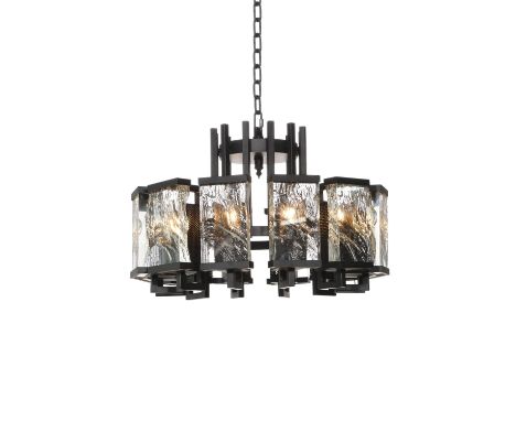AN ICE MEDIUM PENDANT LIGHT - MATT BLACK   80cm x 80cm x 53cm    (rrp £3900)